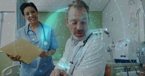 Doctors Discussing Patient Diagnosis with a Focus on Global Healthcare