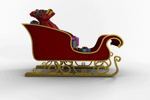 Santa's Sleigh with Presents on Transparent Background for Christmas Celebration - Download Free Stock Videos Pikwizard.com