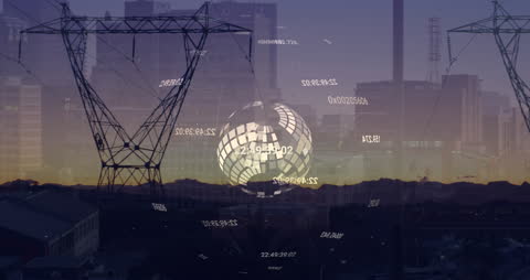 Futuristic Cityscape with Overlay of Innovative Data Projections