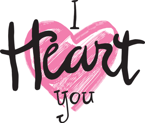 I Heart You Text with Pink Heart on Transparent Background - Download Free Stock Videos Pikwizard.com