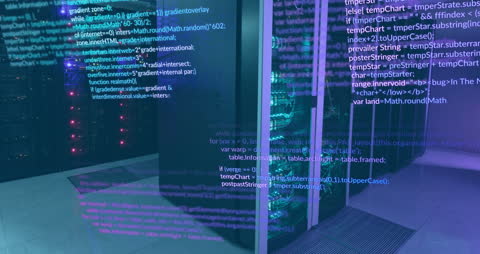 Digital Code Overlay on Server Room Infrastructure