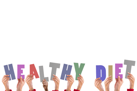 Hands Holding Up Healthy Diet Text Isolated on Transparent Background - Download Free Stock Videos Pikwizard.com