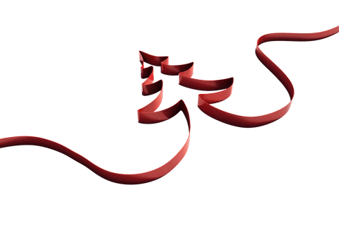 transparent red ribbon forming christmas tree outline - Download Free Stock Videos Pikwizard.com
