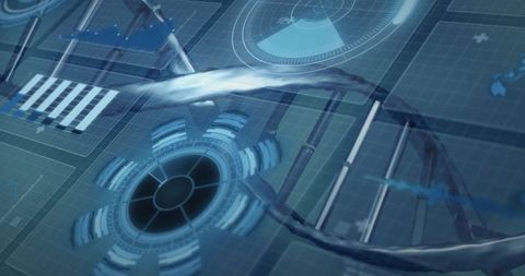 Futuristic DNA Helix Display in Virtual Laboratory Interface