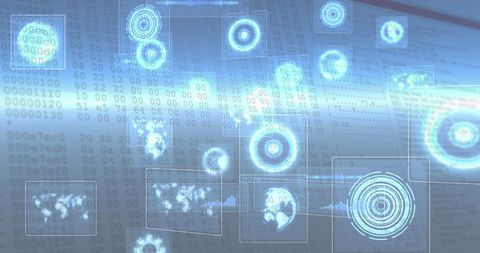 Futuristic Digital Interface with Data and World Maps - Download Free Stock Images Pikwizard.com