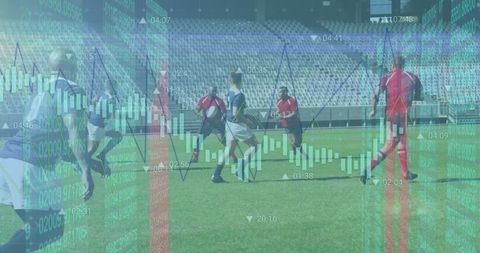 Rugby Players Competing with Dynamic Data Overlay