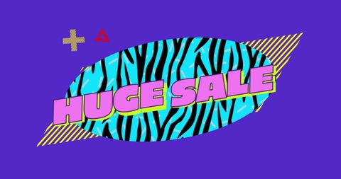 Vibrant Huge Sale Advertisement with Graphic Elements - Download Free Stock Images Pikwizard.com