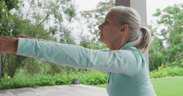 Senior Woman Practicing Yoga Outdoors for Health and Wellness - Download Free Stock Images Pikwizard.com