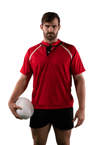Focused Male Rugby Player Holding Ball on Transparent Background - Download Free Stock Videos Pikwizard.com