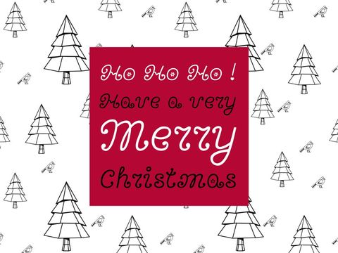 festive christmas greeting with whimsical tree illustrations - Download Free Stock Templates Pikwizard.com