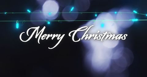 Festive Christmas Greeting with Glowing Lights