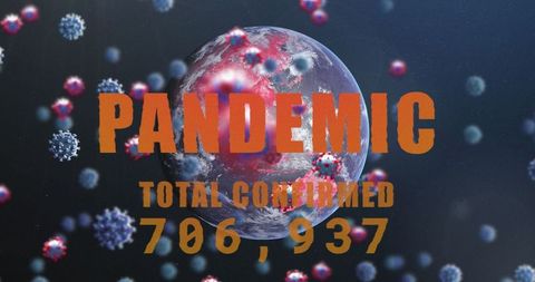 Global Pandemic Impact with Virus Scattering Around Earth