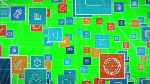 Abstract Digital Technology Network Icons