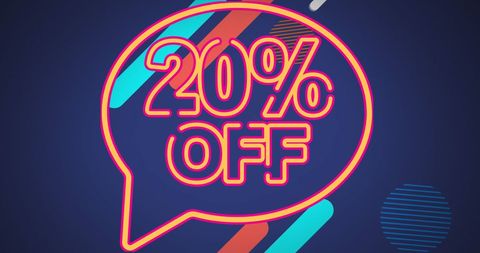 Bright 20% off sale discount promotion