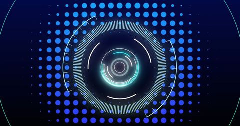 Neon Futuristic Technology Radar Interface Illustration - Download Free Stock Images Pikwizard.com