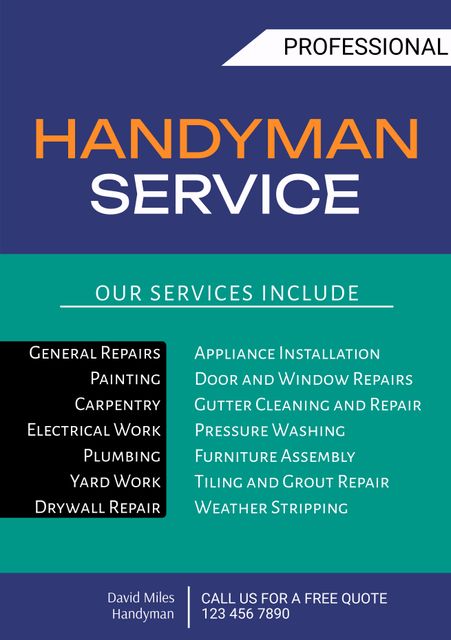 Professional Handyman Service with Comprehensive List of Repair Services - Download Free Stock Videos Pikwizard.com