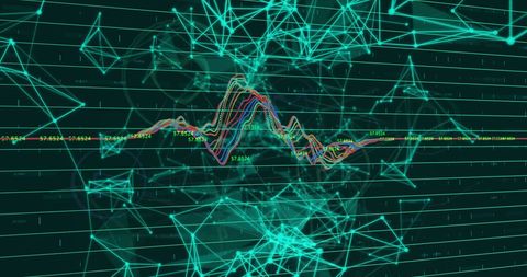 Digital Interface with Graphs and Data Lines in Cyber Space - Download Free Stock Images Pikwizard.com