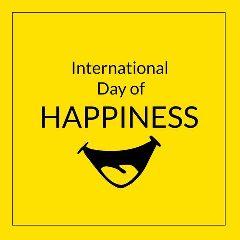 International Day of Happiness Celebration Banner with Smile - Download Free Stock Templates Pikwizard.com