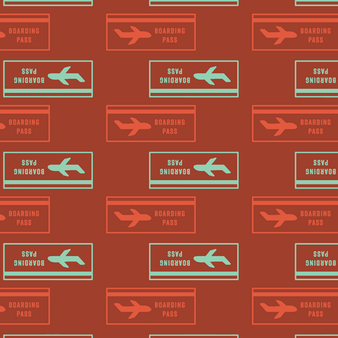 seamless boarding pass and plane pattern on scarlet red design - Download Free Stock Videos Pikwizard.com