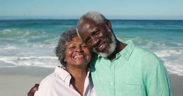 Happy Senior African American Couple Enjoying Beach - Download Free Stock Images Pikwizard.com