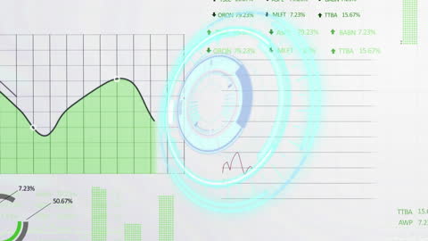 Digital Analytics Display Scanning Financial Data