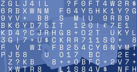Financial Data Digits Overlay on Blue Urban Sky Grid Design - Download Free Stock Images Pikwizard.com