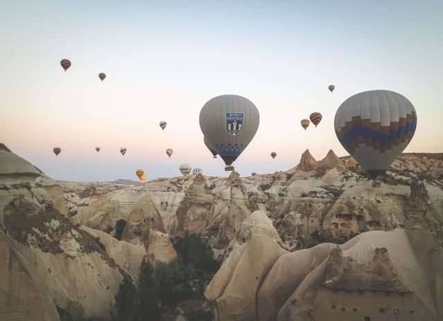 Hot air balloons Cappadocia Turkey  - Download Free Stock Photos Pikwizard.com