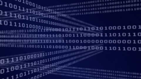 Digital Binary Code Flow on Dark Background for Technology Themes