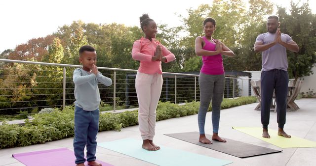 Family Practicing Yoga Outdoors on a Sunny Day - Download Free Stock Images Pikwizard.com