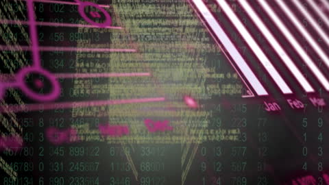 Abstract Digital Data and Binary Code Overload