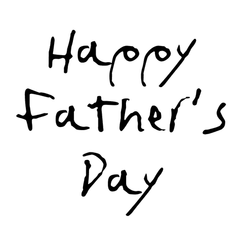 Transparent happy father's day text design with modern font