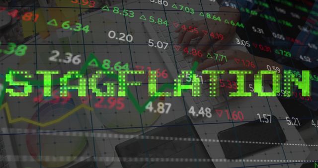 Stagflation Financial Background with Stock Market Data - Download Free Stock Images Pikwizard.com