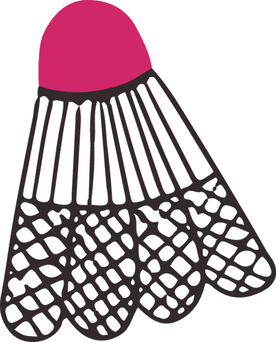 transparent badminton shuttlecock flat design with magenta tip - Download Free Stock Videos Pikwizard.com