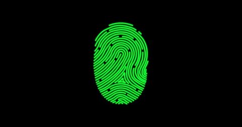 Digital Fingerprint on Black Background for Cyber Security - Download Free Stock Images Pikwizard.com