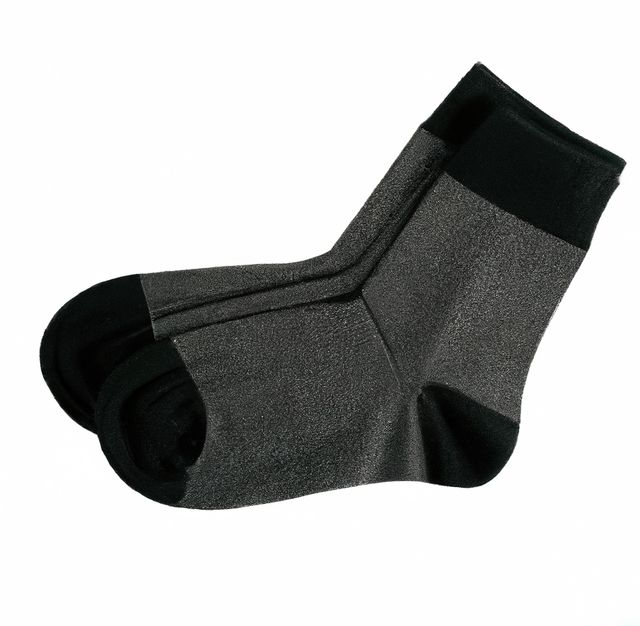 Close up of black and grey socks on white background. Fashion, design and clothes concept.