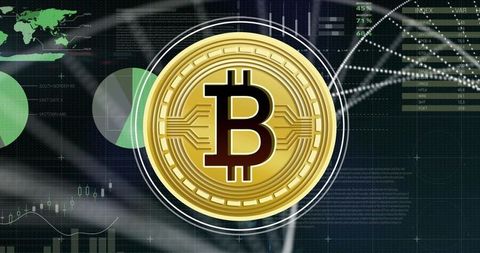 Bitcoin conceptual cryptocurrency dashboard data visualization