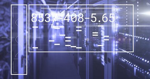 Digital Composite of Data Center with Analytics - Download Free Stock Images Pikwizard.com
