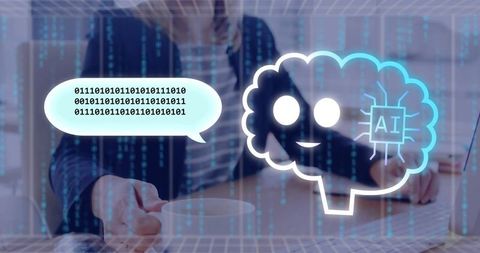 Businesswoman Boosting Productivity with AI Technology
