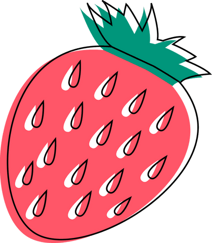 flat cartoon strawberry illustration on transparent background - Download Free Stock Videos Pikwizard.com