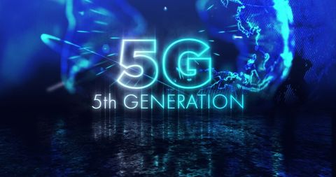 5G Fifth Generation Digital Communication Concept with Glowing Globe - Download Free Stock Images Pikwizard.com