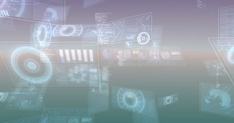Futuristic Digital Interface with Data Screens and Scanners - Download Free Stock Images Pikwizard.com