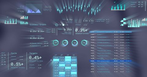 Digital Financial Data Processing on Dark Abstract Background - Download Free Stock Images Pikwizard.com