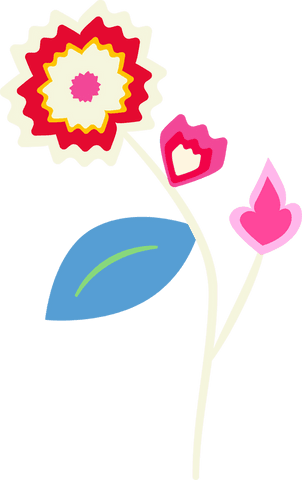 colorful geometric flower with blue leaf on transparent background - Download Free Stock Videos Pikwizard.com