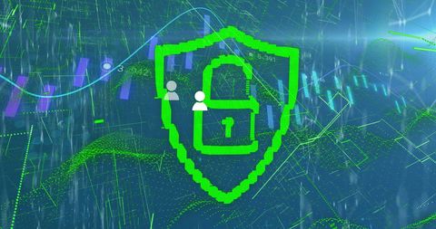 Digital Security Concept with Padlock and Data Interface - Download Free Stock Images Pikwizard.com