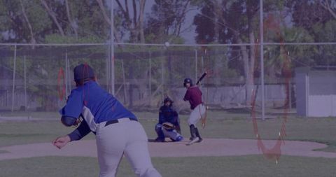 Amateur Baseball Competition in Sunlit Community Park