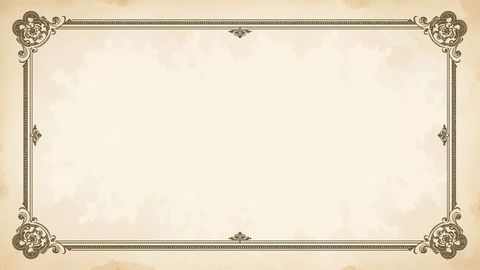 Vintage ornamental parchment with filigree border design