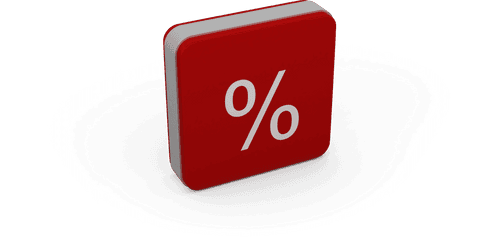Red Transparent Icon with Bold White Percent Sign - Download Free Stock Videos Pikwizard.com