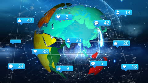 Digital Social Media Interactions Around the Globe