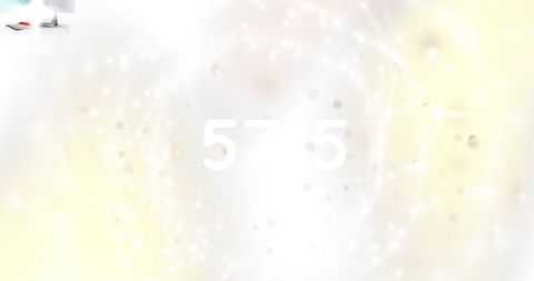 Mystical number with particles on a soft white background