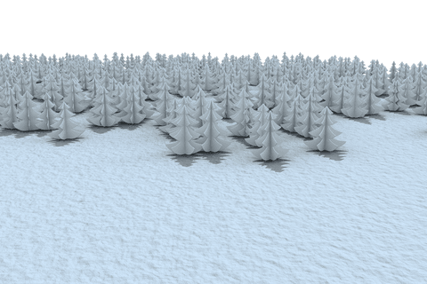 transparent forest of 3d christmas trees on snowy field - Download Free Stock Videos Pikwizard.com